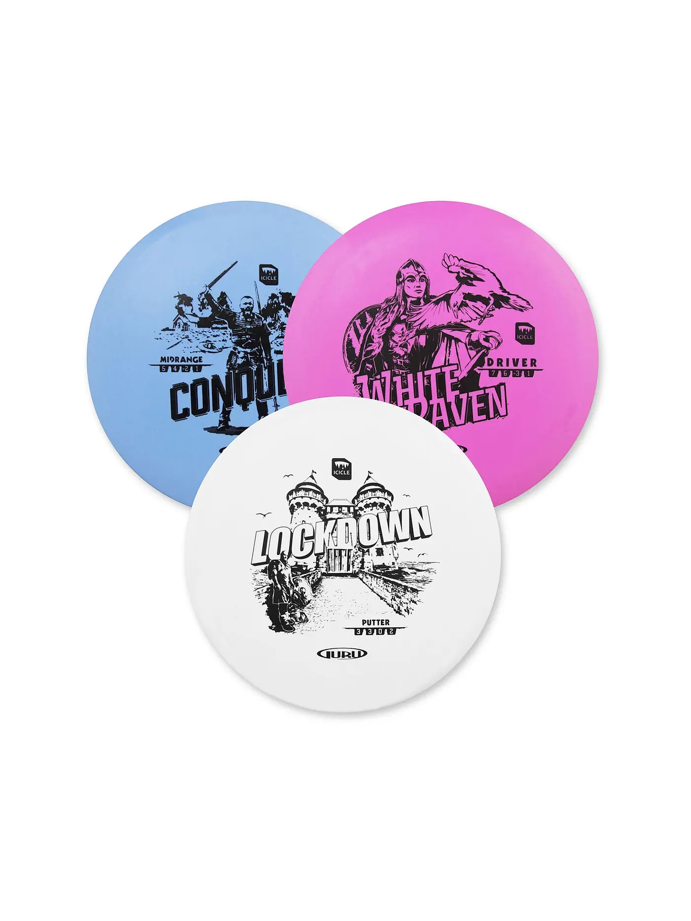 GURU | Disc Golf Starter-Set, 3-teilig | 